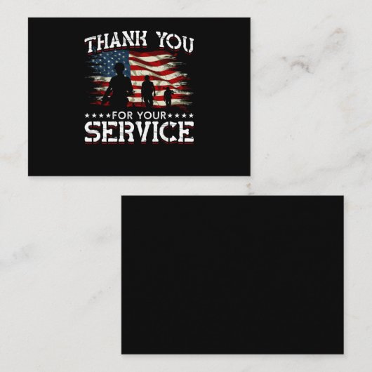 Memorial Day American Flag Patriotic Soldaat US Visitekaartje (Voorkant / Achterkant)