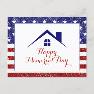 Memorial Day American Flag Real Estate Briefkaart