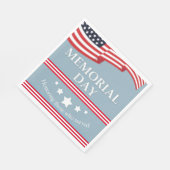 Memorial Day American Flag Typography Paper Servet (Hoek)