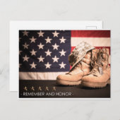 Memorial Day Amerikaans Briefkaart van de militair (Voorkant / Achterkant)