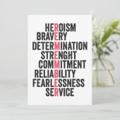 Memorial Day Amerikaanse patriottische veteraan he Bedankkaart (Staand voorkant)