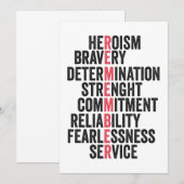 Memorial Day Amerikaanse patriottische veteraan he Bedankkaart (Voorkant / Achterkant)