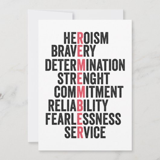 Memorial Day Amerikaanse patriottische veteraan he Kaart (Voorkant)