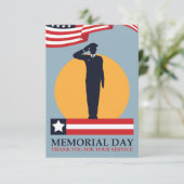 Memorial Day, Amerikaanse vlag Bedankkaart (Staand voorkant)