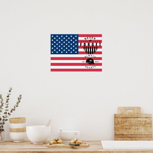 Memorial Day, Amerikaanse vlag Poster (Keuken)