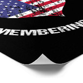 Memorial Day -  Amerikaanse vlag ter herinnering a Poster (Hoek)