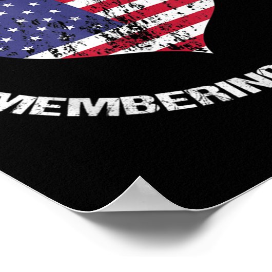 Memorial Day - Amerikaanse vlag ter herinnering a Poster (Hoek)