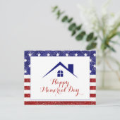 Memorial Day Amerikaanse vlag Vastgoed  Briefkaart (Staand voorkant)