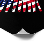 Memorial Day &amp; 4 juli Partiotisch Hart, mannen Poster (Hoek)