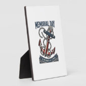 Memorial Day Anchor Remember Honor Vintage Shirt_1 Fotoplaat (Zijkant)