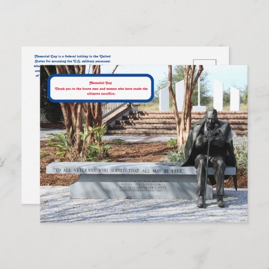 Memorial Day-ansichtkaart Briefkaart (Voorkant / Achterkant)