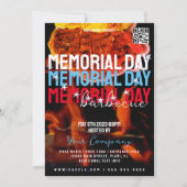 Memorial Day Barbecue Event Company Party Flyer Kaart (Voorkant)