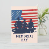 Memorial Day Barbecue Party Feestdagenkaart (Staand voorkant)