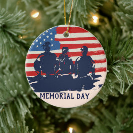 Memorial Day Barbecue Party Keramisch Ornament