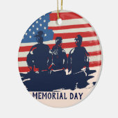Memorial Day Barbecue Party Keramisch Ornament (Links)