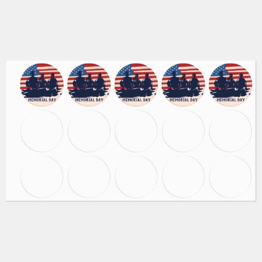 Memorial Day Barbecue Party Labels (Vel)