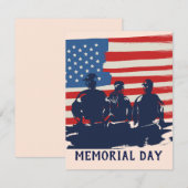 Memorial Day Barbecue Party Notitiekaartje (Voorkant / Achterkant)