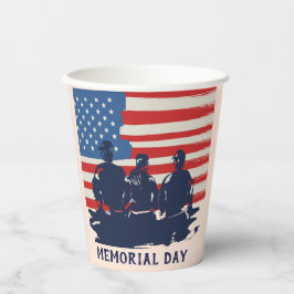 Memorial Day Barbecue Party Papieren Bekers