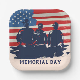 Memorial Day Barbecue Party Papieren Bordje
