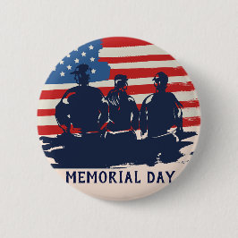 Memorial Day Barbecue Party Ronde Button 5,7 Cm