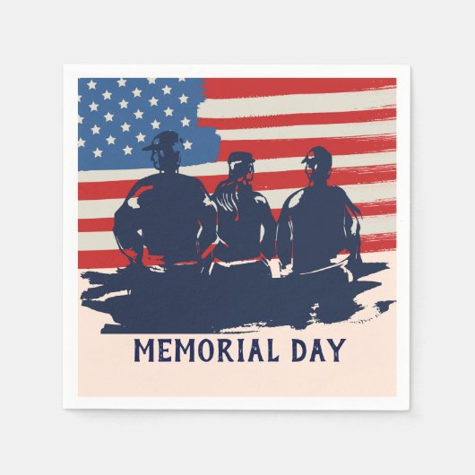 Memorial Day Barbecue Party Servet (Voorkant)