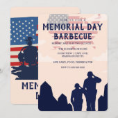 Memorial Day Barbecue Party Uitnodiging (Voorkant / Achterkant)