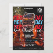 Memorial Day Barbecue Patriotic Party Flyer Kaart (Voorkant)