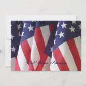 Memorial Day Barbeque Uitnodiging, Amerikaanse vla Kaart (Voorkant)