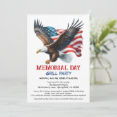 Memorial Day BBQ-feest | patriottische grill Kaart (Staand voorkant)