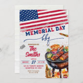 Memorial Day BBQ-feest uitnodiging (Voorkant / Achterkant)