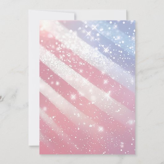 Memorial Day BBQ Party Rood Wit Blauw Patriottisch Kaart (Achterkant)