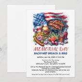 Memorial Day BBQ | Patriottische achtertuin Cookou Kaart (Voorkant / Achterkant)