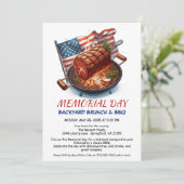 Memorial Day BBQ | Patriottische achtertuin pickni Kaart (Staand voorkant)