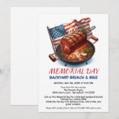 Memorial Day BBQ | Patriottische achtertuin pickni Kaart (Voorkant / Achterkant)