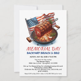 Memorial Day BBQ | Patriottische achtertuin pickni Kaart