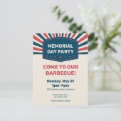 Memorial Day BBQ | Uitnodiging voor Briefkaart (Staand voorkant)