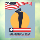 Memorial Day /Bedankt voor je service Raamsticker (Vel 3)