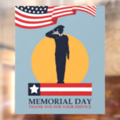 Memorial Day /Bedankt voor je service Raamsticker (Vel 2)
