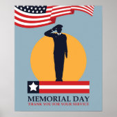 Memorial Day, bedankt voor uw service Poster (Voorkant)