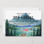 Memorial Day Boat Float | Lakeside Partij Kaart (Voorkant)