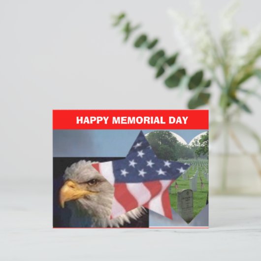 MEMORIAL DAY BRIEFKAART (Staand voorkant)