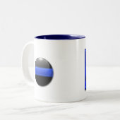 Memorial Day & Button vredesofficieren Tweekleurige Koffiemok (Voorkant links)