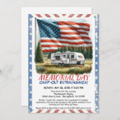 Memorial Day Camp-Out Extravaganza Uitnodiging (Voorkant / Achterkant)