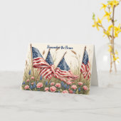 Memorial Day Card for a Persons Son Kaart (Gele Bloem)