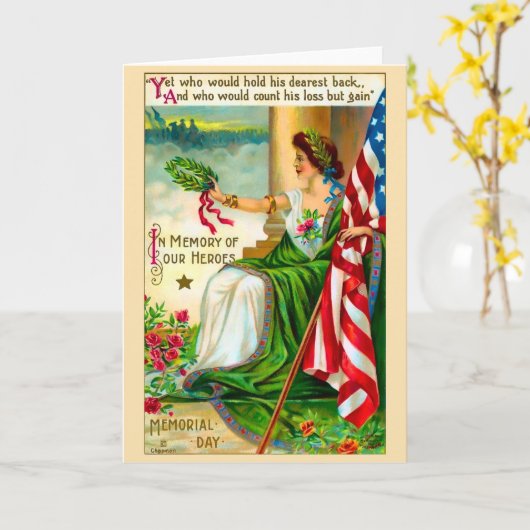 Memorial Day Card Kaart (Gele Bloem)