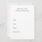 Memorial Day Card Party - Uitnodiging voor een ged (Achterkant)