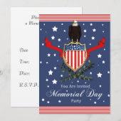 Memorial Day Card Party - Uitnodiging voor een ged (Voorkant / Achterkant)