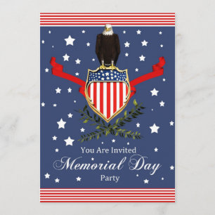 Memorial Day Card Party - Uitnodiging voor een ged