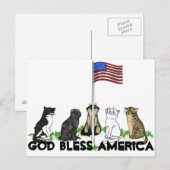 Memorial Day Cat Briefkaart (Voorkant / Achterkant)