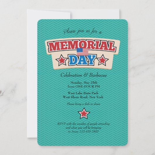 Memorial Day Chevron Kaart (Voorkant)